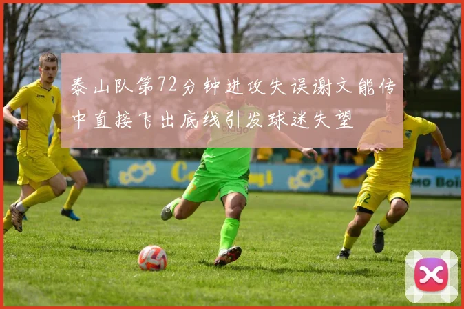 泰山队第72分钟进攻失误谢文能传中直接飞出底线引发球迷失望